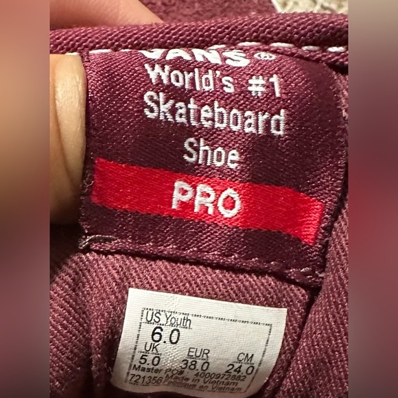 Vans Chima Ferguson Pro Port Royale Wine Burgundy Walnut US Youth Shoes Size-6.0 - Picture 7 of 7